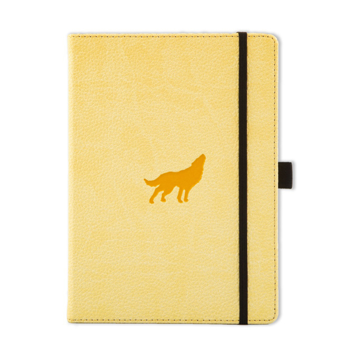 Bild på Dingbats* Wildlife A5+ Cream Wolf Notebook – Dotted