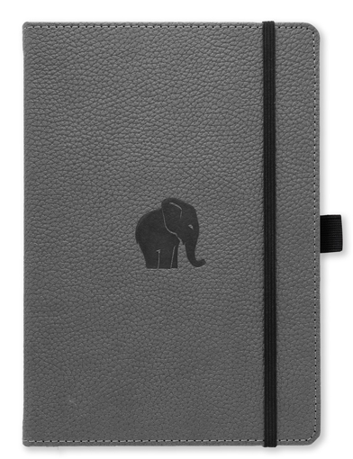 Bild på Dingbats* Wildlife A5+ Grey Elephant Notebook - Dotted