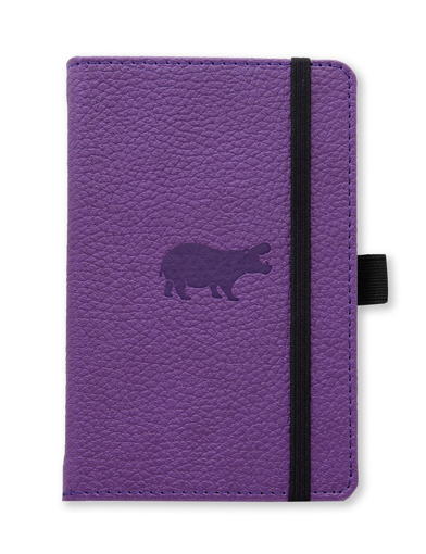 Bild på Dingbats* Wildlife A6 Pocket Purple Hippo Notebook - Dotted